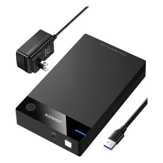 Carcasa de Disco Duro para 3.5" y 2.5" (Enclosure) | Con Cable USB 3.0 | Para HDD 3.5" / SSD 2.5" | SATA I/II/III | UASP | Hasta 16 TB | Compatible