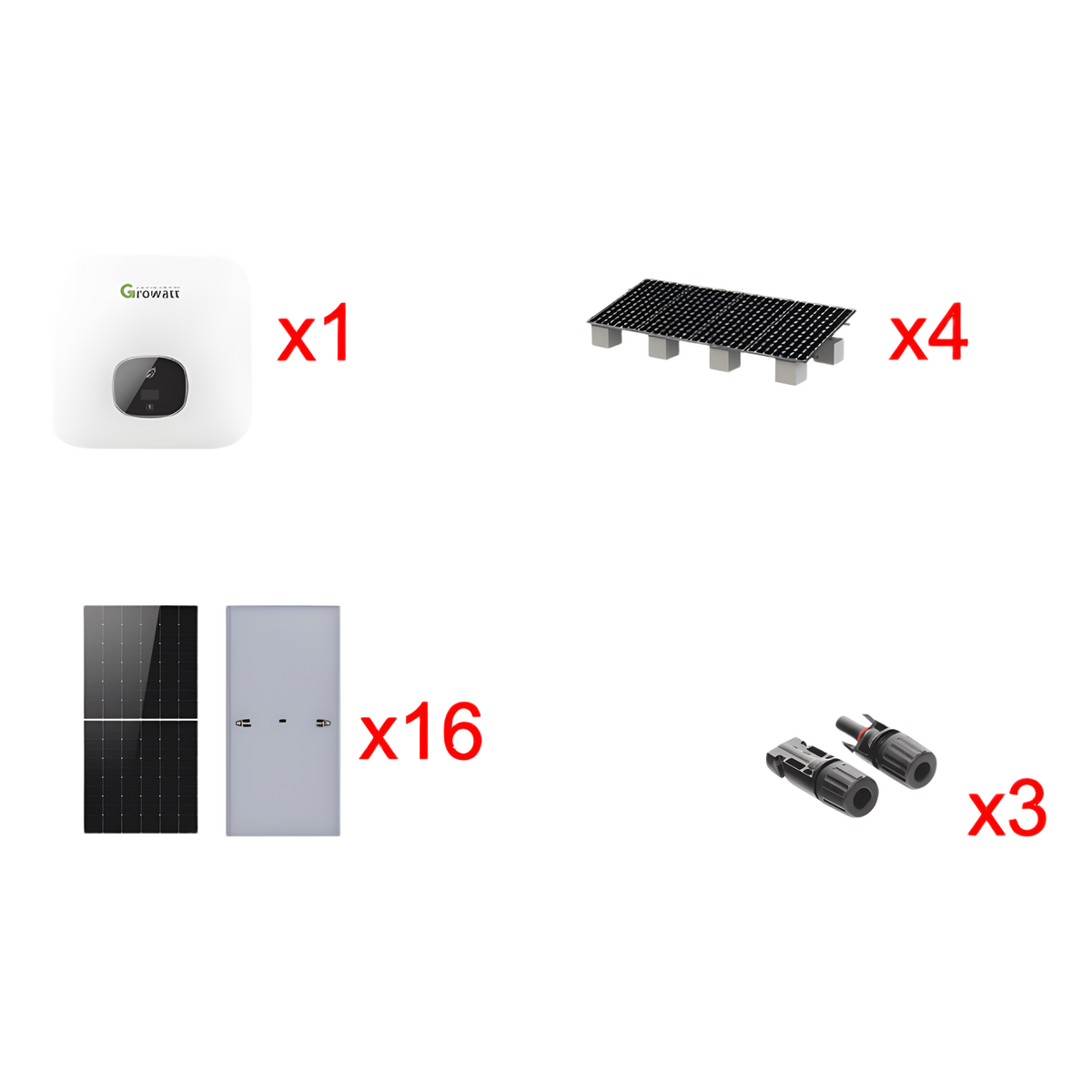 Kit Solar Interconexion / 10kW 220Vca / Inversor GROWATT / Montaje Incluido