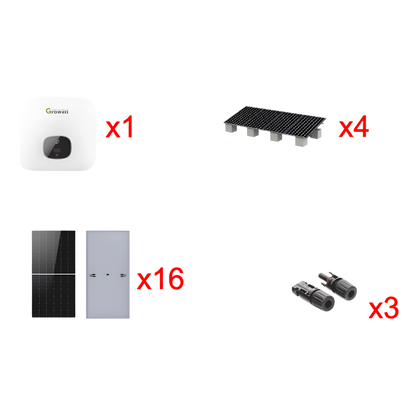 Kit Solar Interconexion / 10kW 220Vca / Inversor GROWATT / Montaje Incluido