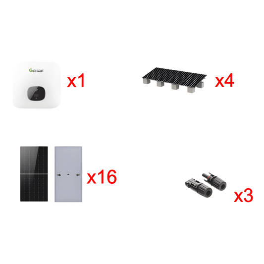 Kit Solar Interconexion / 10kW 220Vca / Inversor GROWATT / Montaje Incluido
