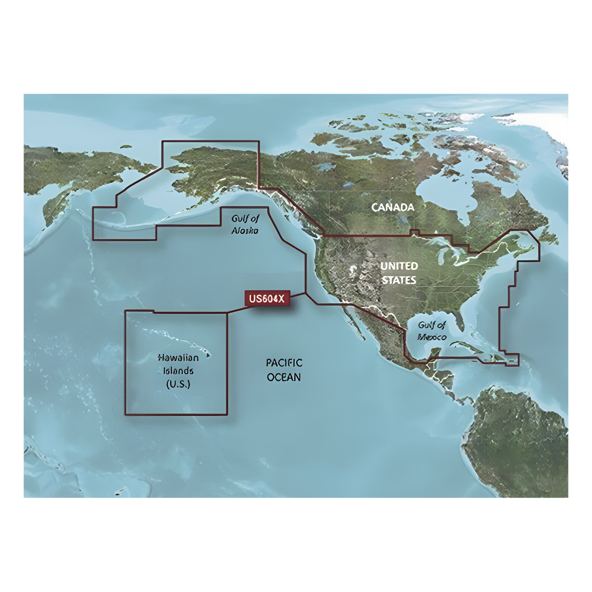 Mapa HXUS604X todas las costas de EE.UU y las costas del oeste de Canada