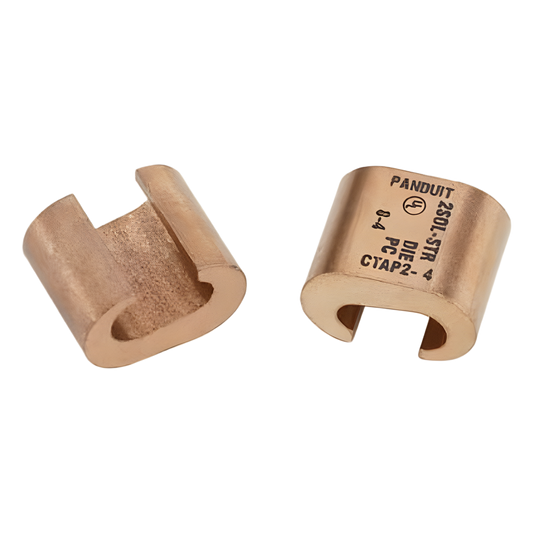 Conector de compresión tipo C StructuredGround, Conductor de cobre 1/0 Awg - 2/0 Awg, 1pz.