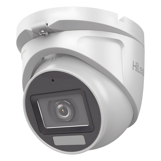 [Dual Light + ColorVu] Turret TURBOHD 3K megapixel / 30 mts IR + 20 mts luz blanca/ Lente 2.8 (105° de Visión) / Exterior IP66 / Audio por Coaxitron