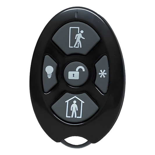 ALULA - Control Remoto de Seguridad Cinco Botones / Compatible con Automatización del Hogar / Encriptación Inalámbrica / Indicador de Batería Baja