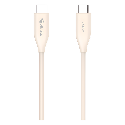 Cable de Carga USB-C a C / 1.5 Metros (4.92 Pies) / Potencia 240W / Fast-Charging / Velocidad Transferencia 480 Mbps / Tecnología GaN (Nitruro de