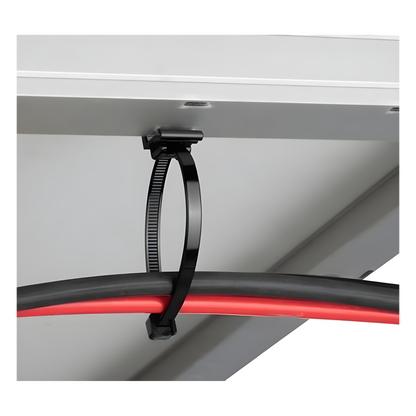 Cincho de Nylon 6.6 Solar Clip, 188mm largo x 14mm ancho, Color Negro, Exterior Resistente a Rayos UV, Paquete de 100pz
