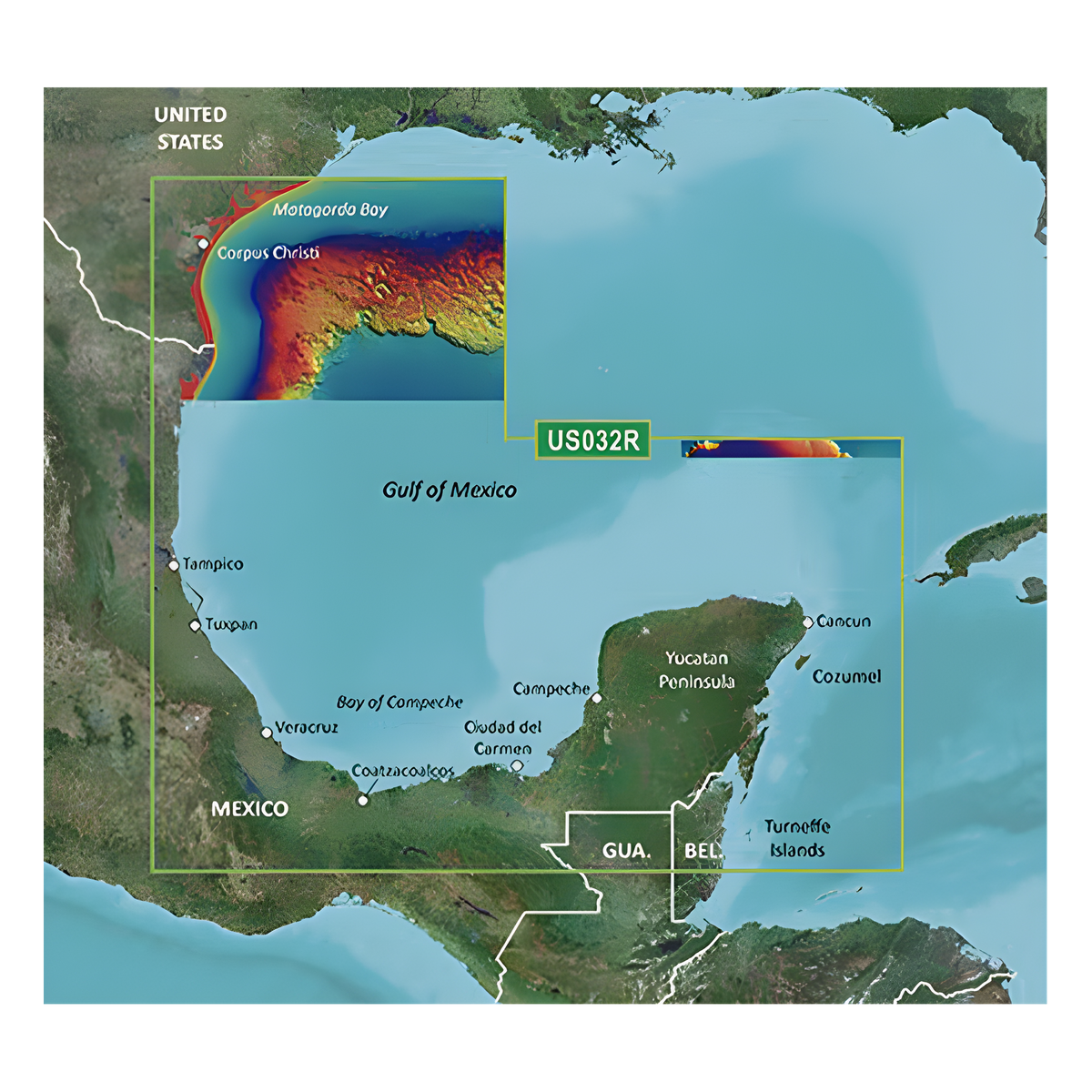 Mapa VUS032R Sur del Golfo de México
