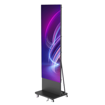 Poster LED de Piso / Pixel Pitch 1.8 mm / Modular (Puede Crecer con Mas Posters) / Case para Transporte / Uso en Interior / Calidad de Video Destacada