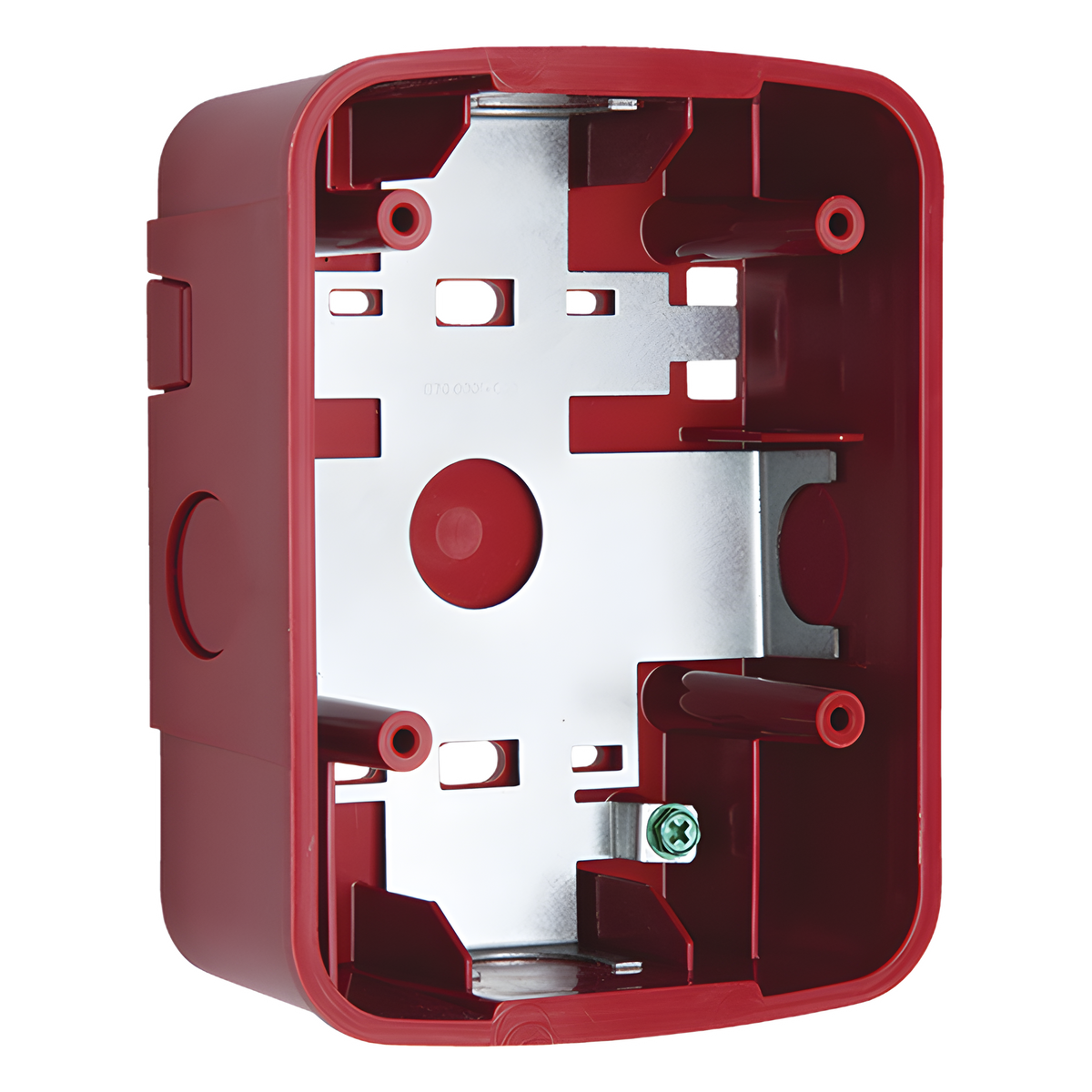 Caja de Montaje en Pared para Bocina y Bocina con Lampara Estroboscopica y para montaje en Techo de Bocinas, Color Rojo