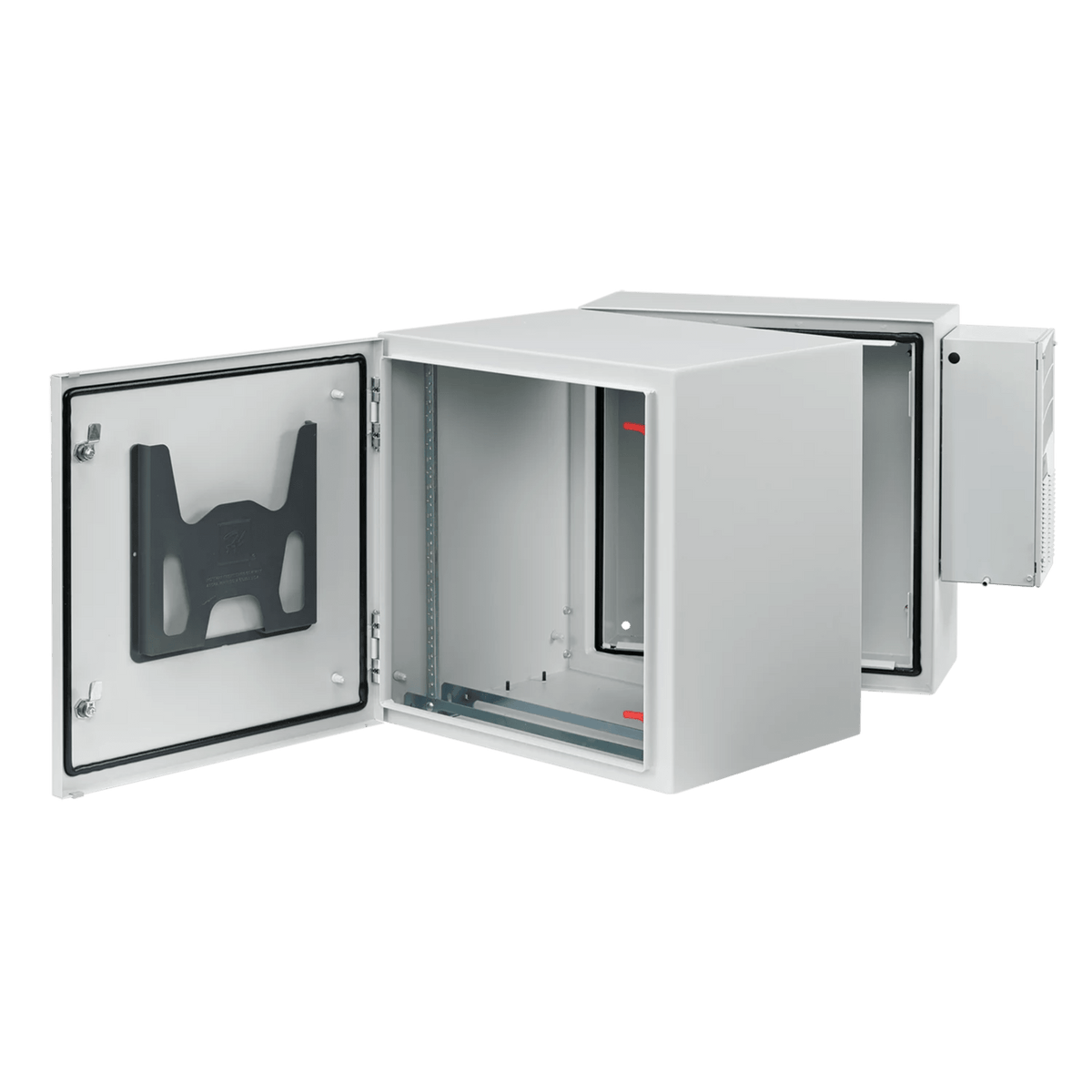 Gabinete Industrial ProTek de Puerta Sólida, Con Aire Acondicionado de 4000 BTU, Protección NEMA Tipo 4/12; IP66; IK10, Abatible, Fabricado en Acero