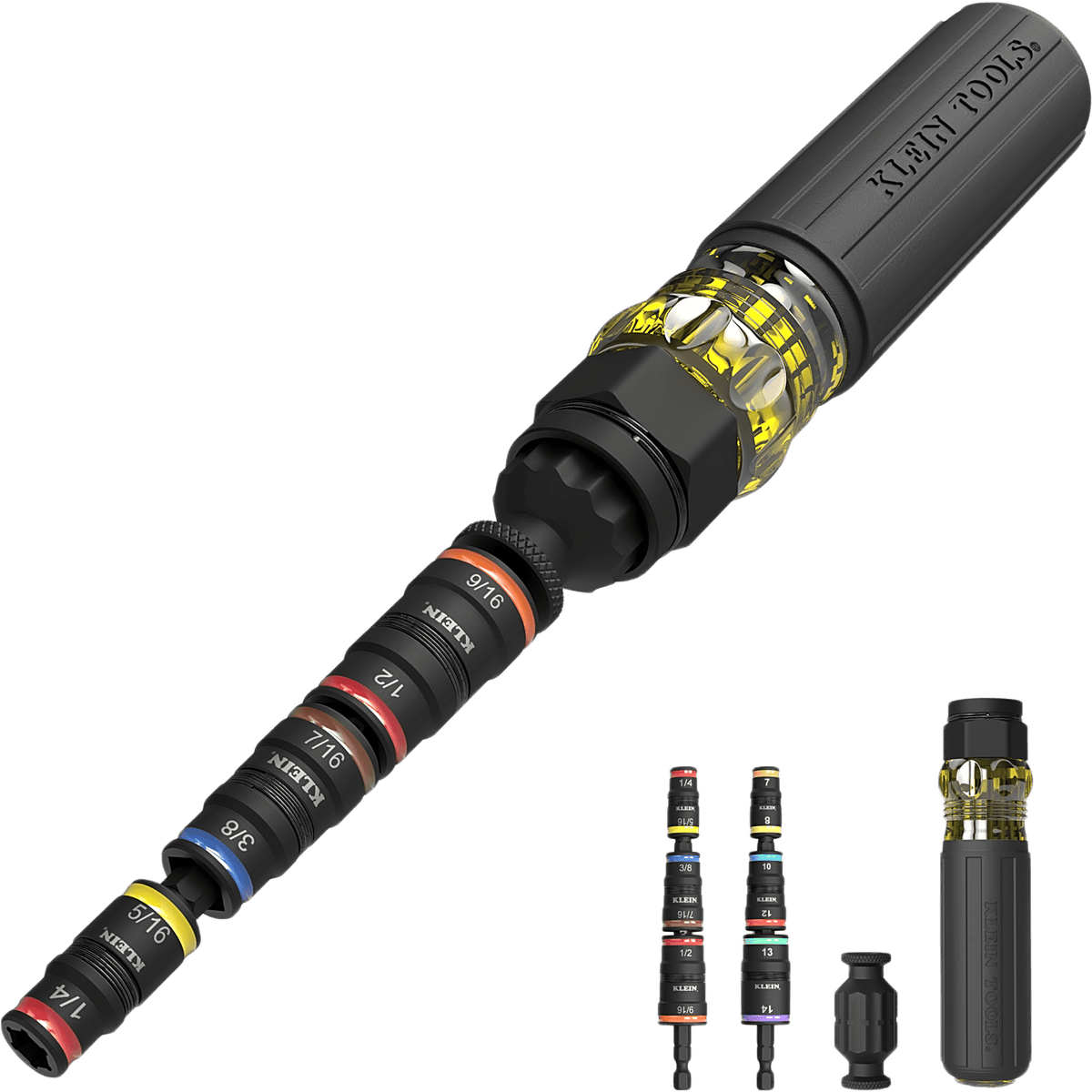 Desarmador de Impacto / 14 en 1 / Magneto de Tierras Raras / Almacenamiento Dual / Asistencia de Torque / Adaptador 7/8".