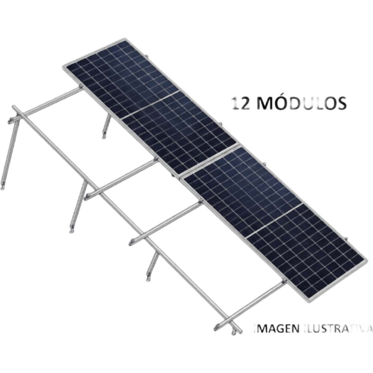 Kit Basel Sistema de Montaje Solar para 12 Módulos / Inclinación 10° / Para Módulo 645 W / Dimensiones del Módulo 2.382 m (7.8 ft) x 1.134 m (3.7 ft)