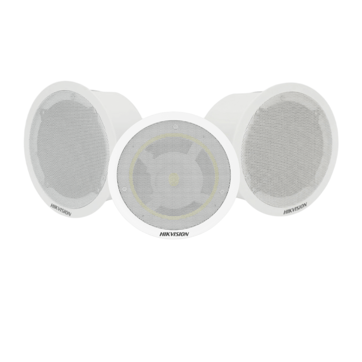 Kit Altavoz principal y 2 bocinas secundarias, solo alimenta la principal / No requiere amplificador | Bluetooth | Hik-Connect | Musical Ambiental |