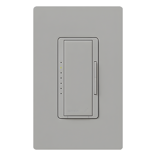 Atenuador de pared inalámbrico Maestro RF para RadioRA 2 y RA2 Select, 250 W LED/CFL, neutro opcional, color gris