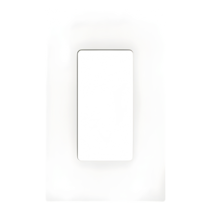 Placa de pared sin tornillos visibles de 1 espacio (1 gang), acabado satinado color Snow, para atenuadores y controles Lutron de apertura estilo