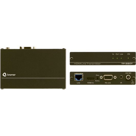 Transmisor HDMI 4K60 4:2:0 HDCP 2.2 | RS-232 e IR sobre HDBaseT de Largo Alcance | Hasta 40 m (130 ft) a 4K | Hasta 70 m (230 ft) a 1080p | Compacto