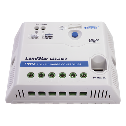 Controlador Solar PWM 12/24 V 30 A, Salida USB