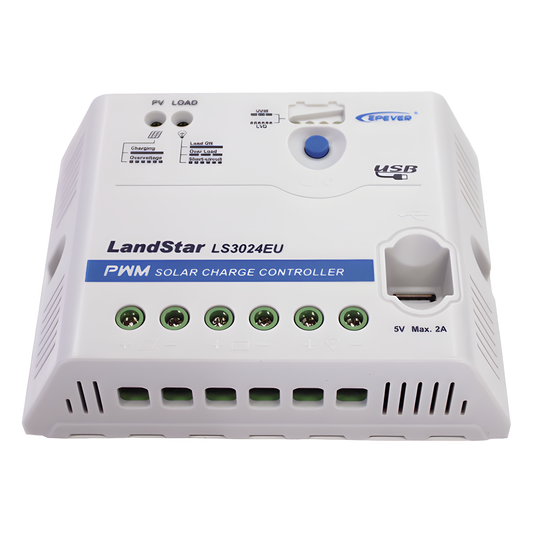 Controlador Solar PWM 12/24 V 30 A, Salida USB