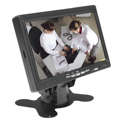 Monitor 7" TFT-LCD ideal para colocar en vehículos o DVR/NVR. Entradas de video HDMI, VGA y RCA (CVBS)