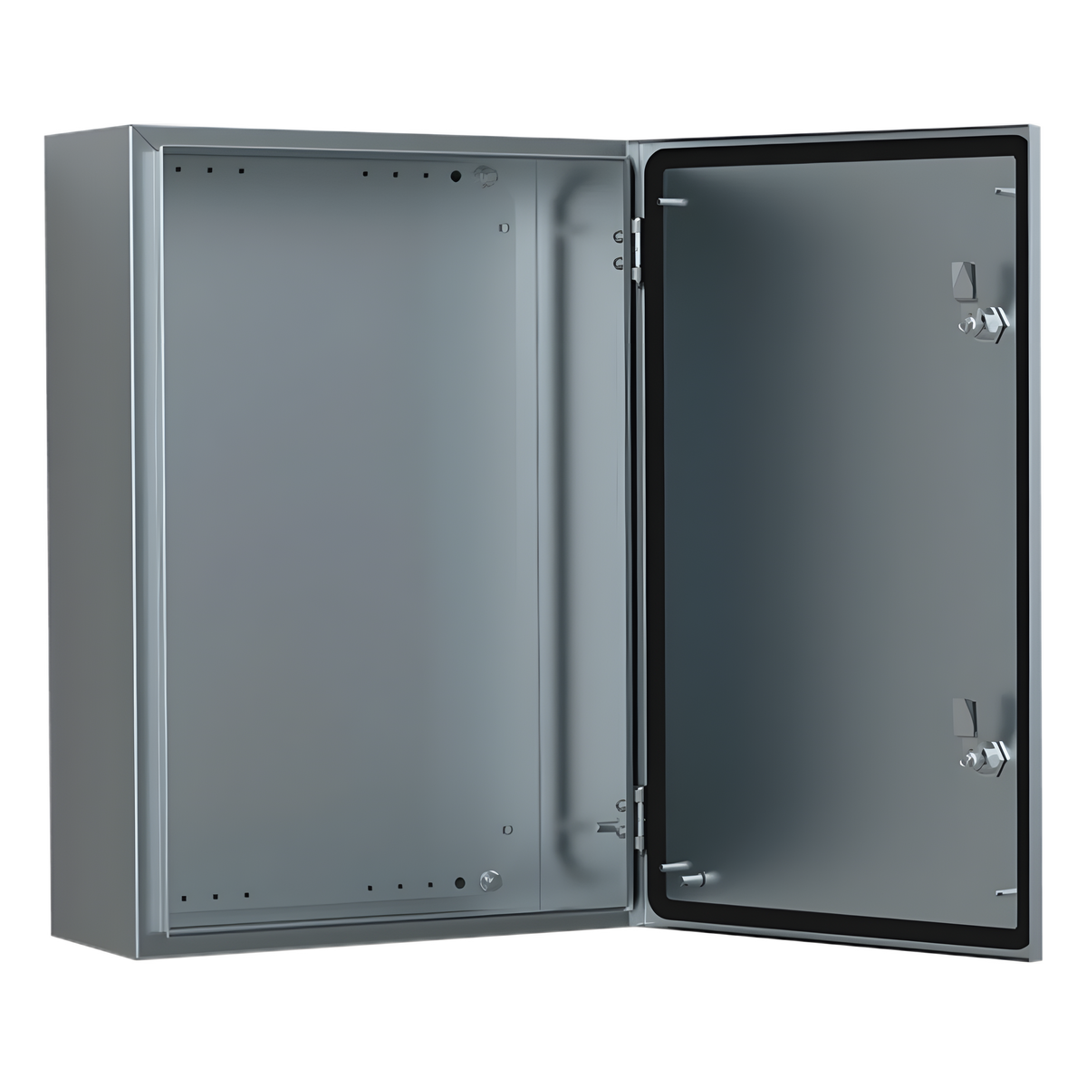 Gabinete de Acero Inoxidable 304L ASR IP66 400x300x150 mm (15.7 x 11.8 x 5.9 in) / 2 Cerraduras / Montaje Placa 2 mm