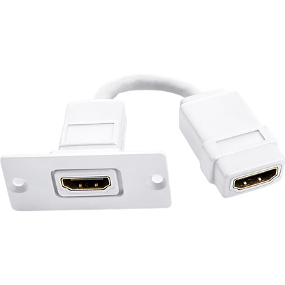 Wall Plate Inserción HDMI | Conexiones HDMI | Tamaño Espacio Simple | Blanco