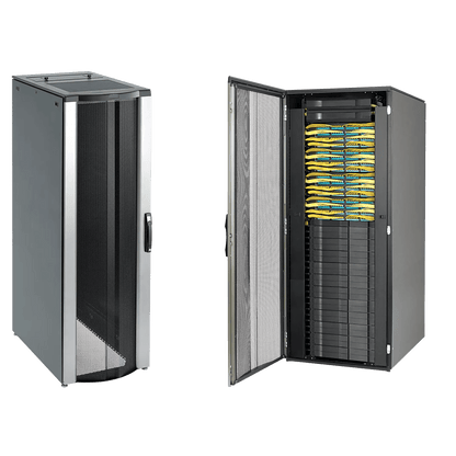 Gabinete Rack ProLine ConnecTek 42 UR / 2000 x 800 x 1100 mm Con Capacidad 1134 kg Acero, Color Negro Con Organizadores Laterales Frontal y Traseros