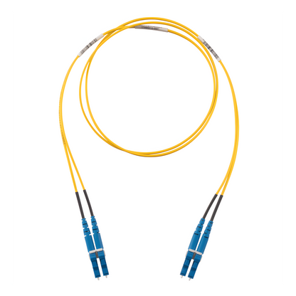 Jumper de Fibra Optica Monomodo 9/125 OS2, LC-LC Duplex, OFNR (Riser), Color Amarillo, 8 Metros (26.25 Pies)