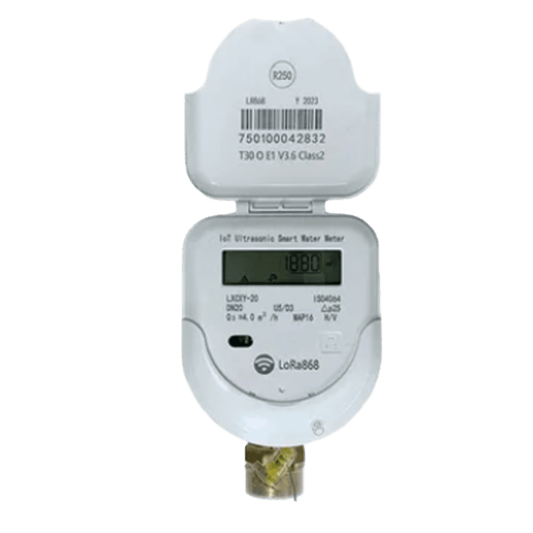 Medidor Ultrasónico de Agua LoRaWAN / 3/4 Pulgada / Smart Metering y Telemetría para BMS / Válvula Integrada / IP68 / Bidireccional / LCD 9 Dígitos