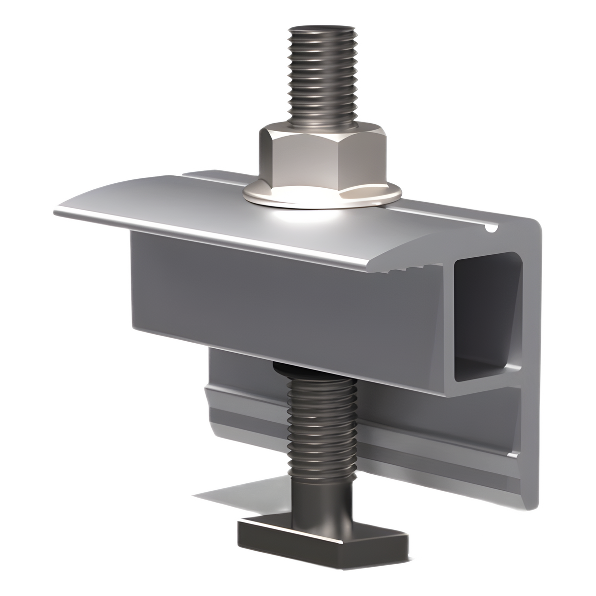 Abrazadera Final / End Clamp / Compatible con Módulos 30-40 mm / Para Sistemas N Rail y S Rail BASEL / Fijación de Paneles Solares