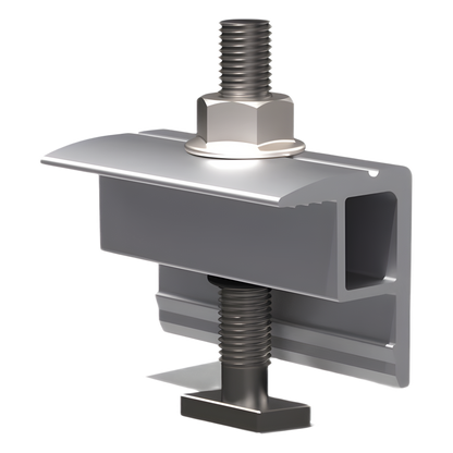 Abrazadera Final / End Clamp / Compatible con Módulos 30-40 mm / Para Sistemas N Rail y S Rail BASEL / Fijación de Paneles Solares