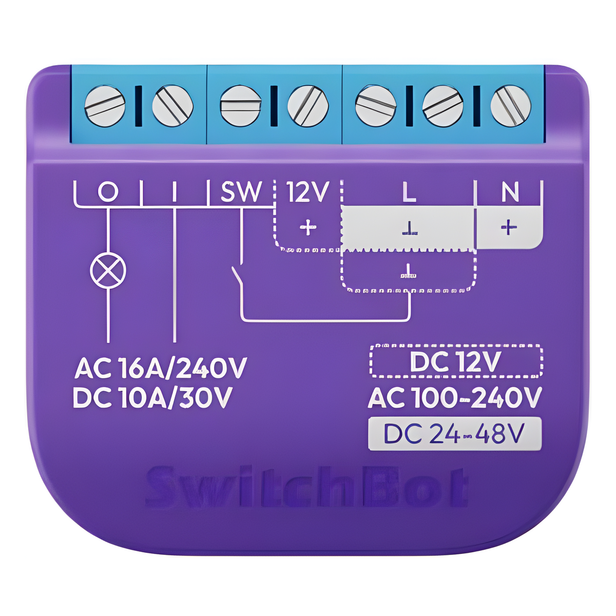 Switch Relevador Inteligente conectividad inalambrica Wifi y BLE / Salida Contacto Seco / Compatible con asistentes de voz / Dimensiones 42x36x16 mm