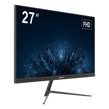 Monitor LED Full HD (1080p) de 27" / Bocinas Integradas / 100 Hz / Ideal para CCTV, Oficina y Hogar / Entrada HDMI-VGA / VESA (100 X 100) / Uso 24/7