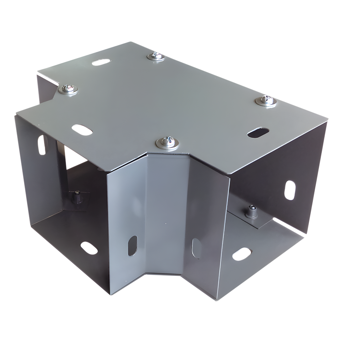 Derivación "T" horizontal 100 x 100 mm (3.94 x 3.94 pulg.), fabricado en lámina de acero al carbón