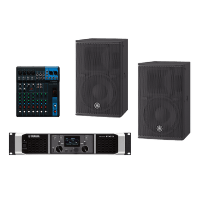Kit Refuerzo Sonoro y Mixer | Incluye 2 Bocinas CHR10 | Amplificador PX5 | Mezclador MG10 | Ideal para PA