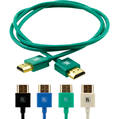 Cable HDMI Ultra Delgado Alta Velocidad con Ethernet | 4K@60Hz (4:4:4) | 18Gbps | Conector HDMI Delgado 16 mm (0.63 in) | Radio de Curvatura 36 mm