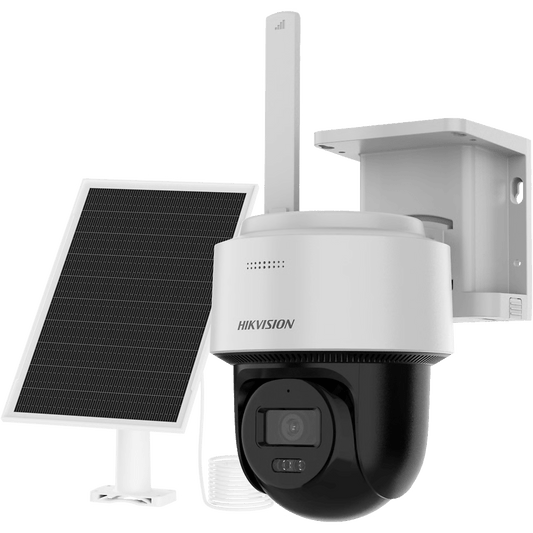 [Incluye SIM] Kit Solar IP All in One / AOV / PT IP 4 Megapixel / Lente 2.8 mm / Panel Solar + Batería de Respaldo de Litio (9000 mAh) / Audio