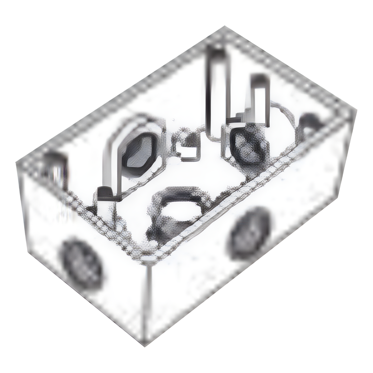 Caja Condulet FS de 1" (25.4 mm) con cinco bocas a prueba de intemperie.