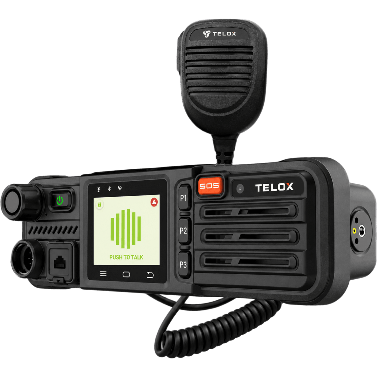 Kit Terminal Vehicular TELOX M3 PoC LTE con Licencia TASSTA T.FLEX 12 meses / SIM de datos no incluida / Android 12 / Pantalla Táctil 2.0" / Altavoz