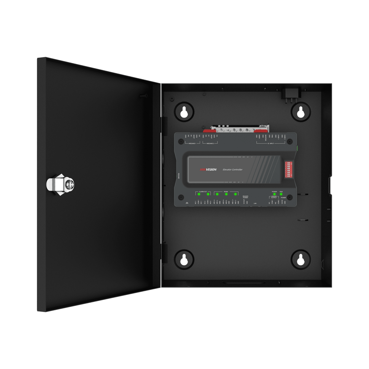 Controlador MAESTRO para Elevadores Administrable en la Nube con HikConnect Teams / Incluye Gabinete y Fuente / Control de Acceso para los pisos de