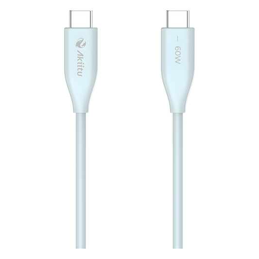 Cable de Carga USB-C a C / 1.5 Metros (4.92 Pies) / Potencia 60W / Velocidad Transferencia 480 Mbps / Tecnología GaN (Nitruro de Galio)