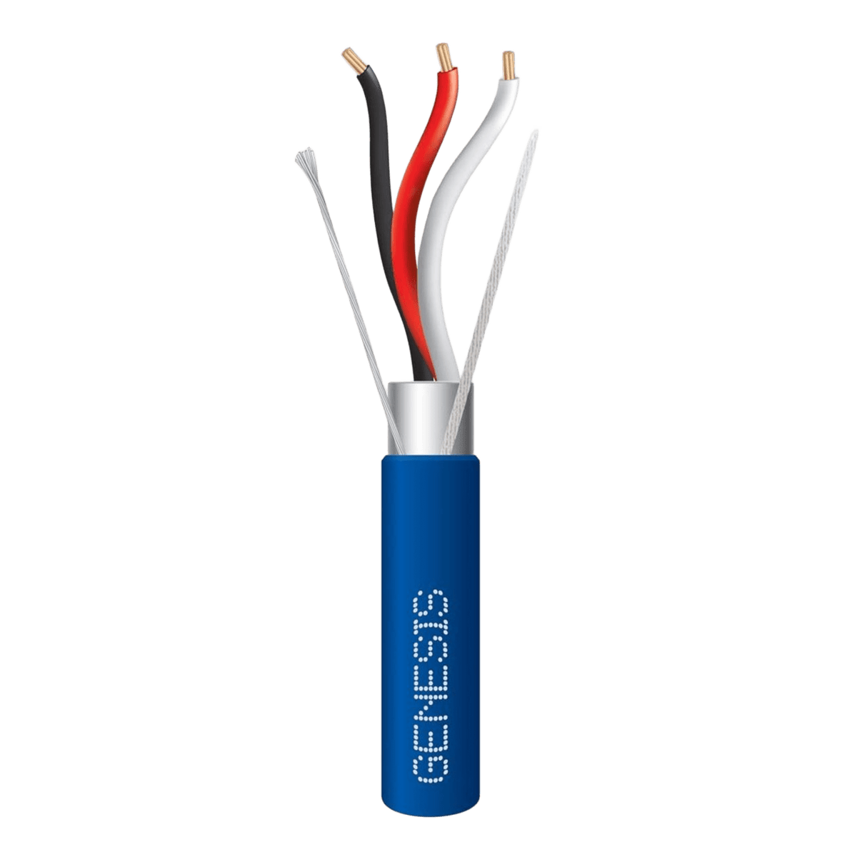Carrete de 305 Metros (1000 Pies) de Cable 3x18 AWG / Plenum / BLINDADO / Tipo FPLP, CMP, CL3P / Color Azul / Para Aplicaciones en Sistemas de
