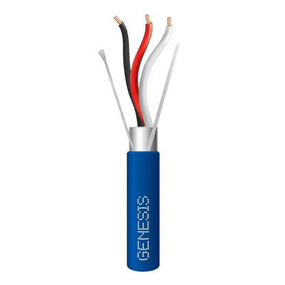 Carrete de 305 Metros (1000 Pies) de Cable 3x18 AWG / Plenum / BLINDADO / Tipo FPLP, CMP, CL3P / Color Azul / Para Aplicaciones en Sistemas de