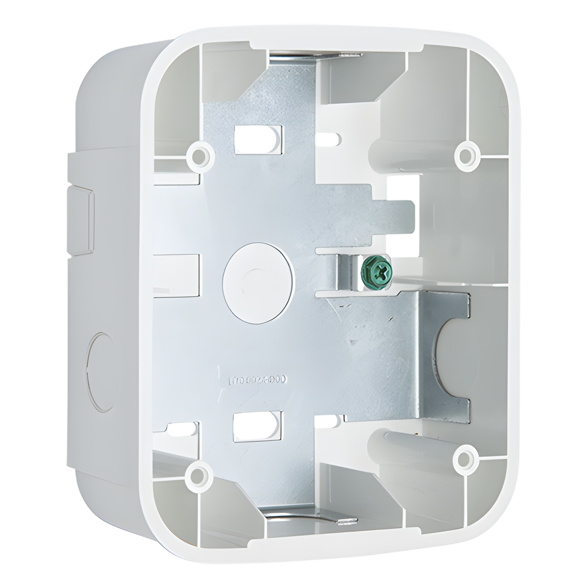 Caja de montaje en superficie para pared, color blanco, compatible con sirenas, estrobos y campanas, Serie L