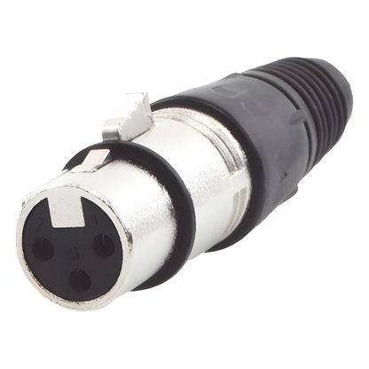 Conector XLR 3 Pines Hembra | Ideal para Conexiones de Micrófonos y Mezcladoras | Equipo de Audio Profesional