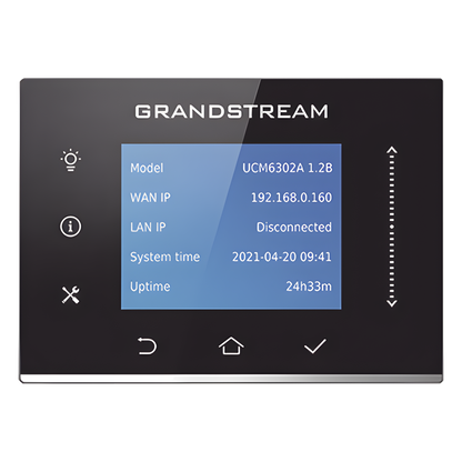 IP-PBX UCM6302A / 500 Usuarios / 75 Llamadas Simultáneas / 2 FXO + 2 FXS / 3 Puertos Gigabit PoE+ / Solución Híbrida On-Premise y Cloud