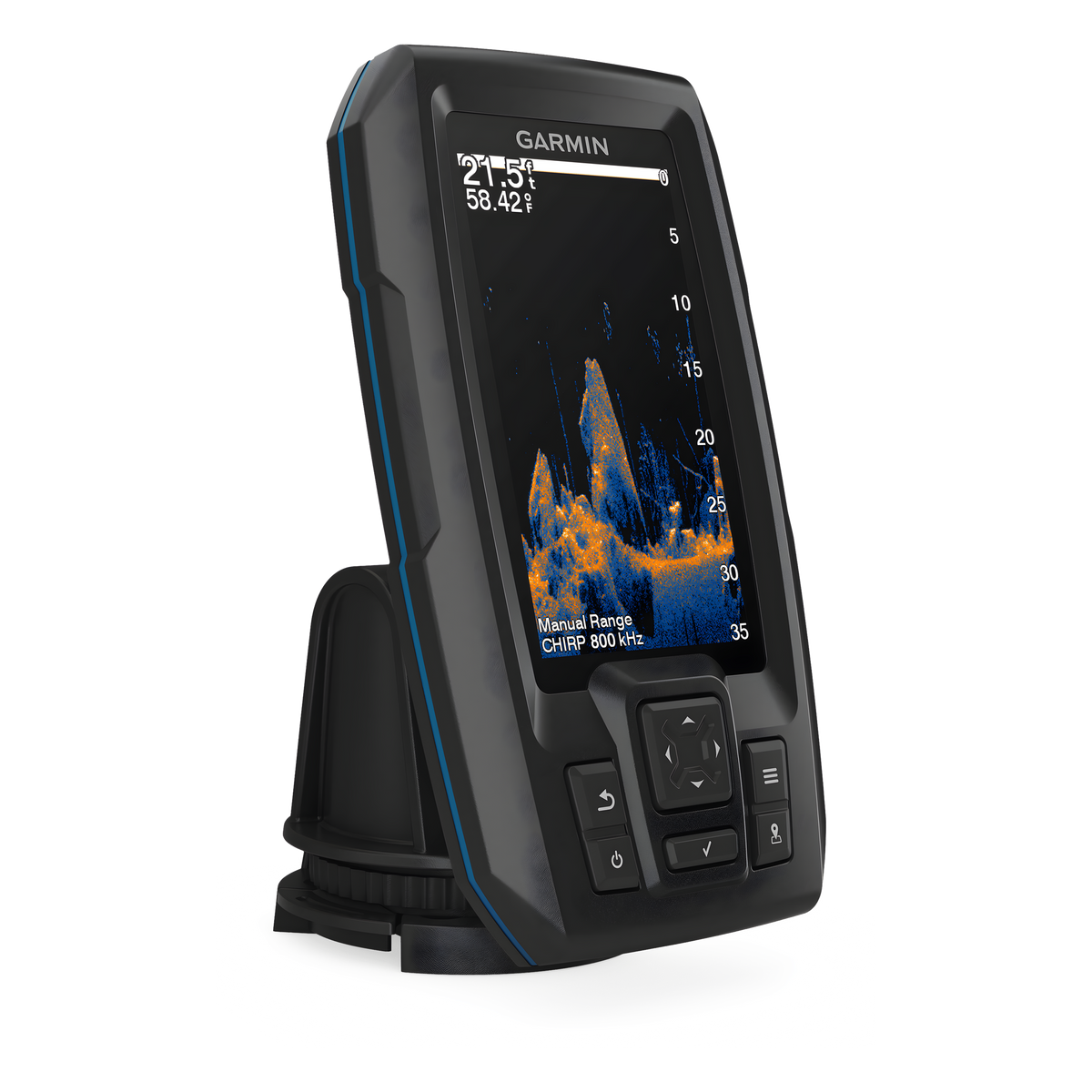 Ecosonda GPS / Pantalla 4.3 in / CHIRP + ClearVu / QuickDraw Contours / 7 Paletas Vivid / IPX7