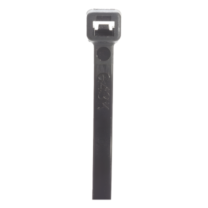 Cincho STRONGHOLD, 370 mm largo x 4.8mm ancho, Tensión 50 lb (222 N) Nylon 6,6 Color Negro, Paquete de 100 Piezas