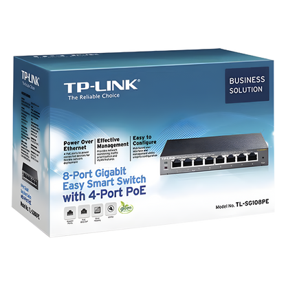 Easy Smart Switch PoE JetStream , 8 puertos 10/100/1000 Mbps 55 W