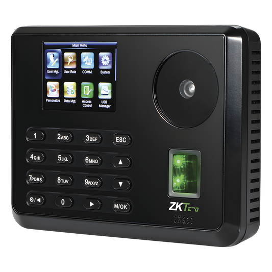 Terminal Biométrica de Palma y Huella / 600 Palmas 3,000 Huellas / Pantalla 2.8" / TCP/IP USB / 100,000 Eventos