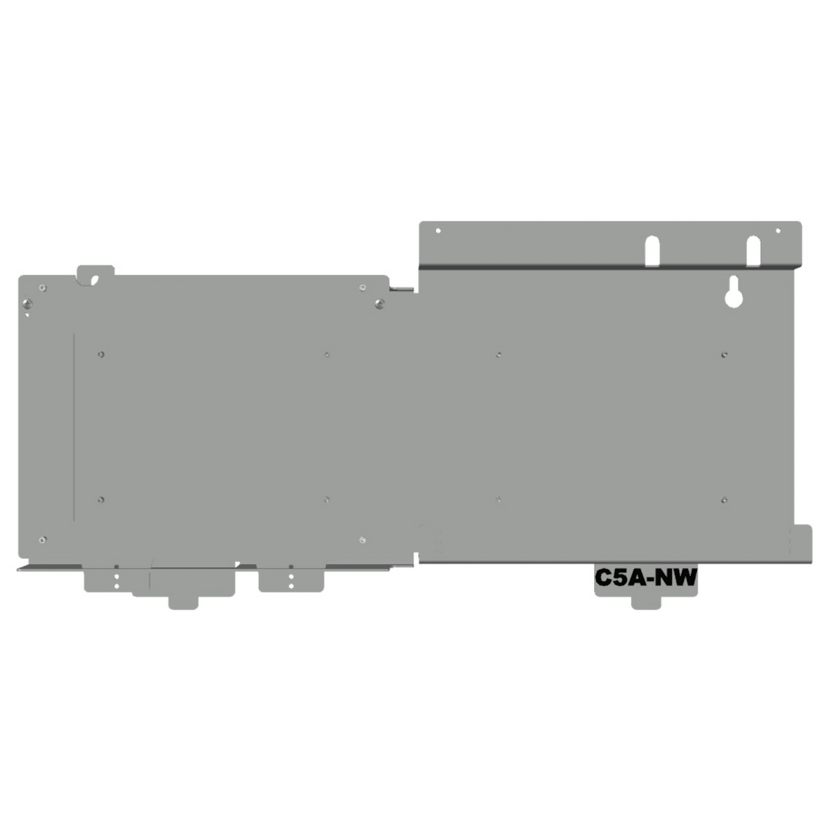 Placa adaptadora de conversión para montar chasis serie CAB-4 en cajas traseras serie CAB-5 de gabinetes para paneles de alarma contra incendio